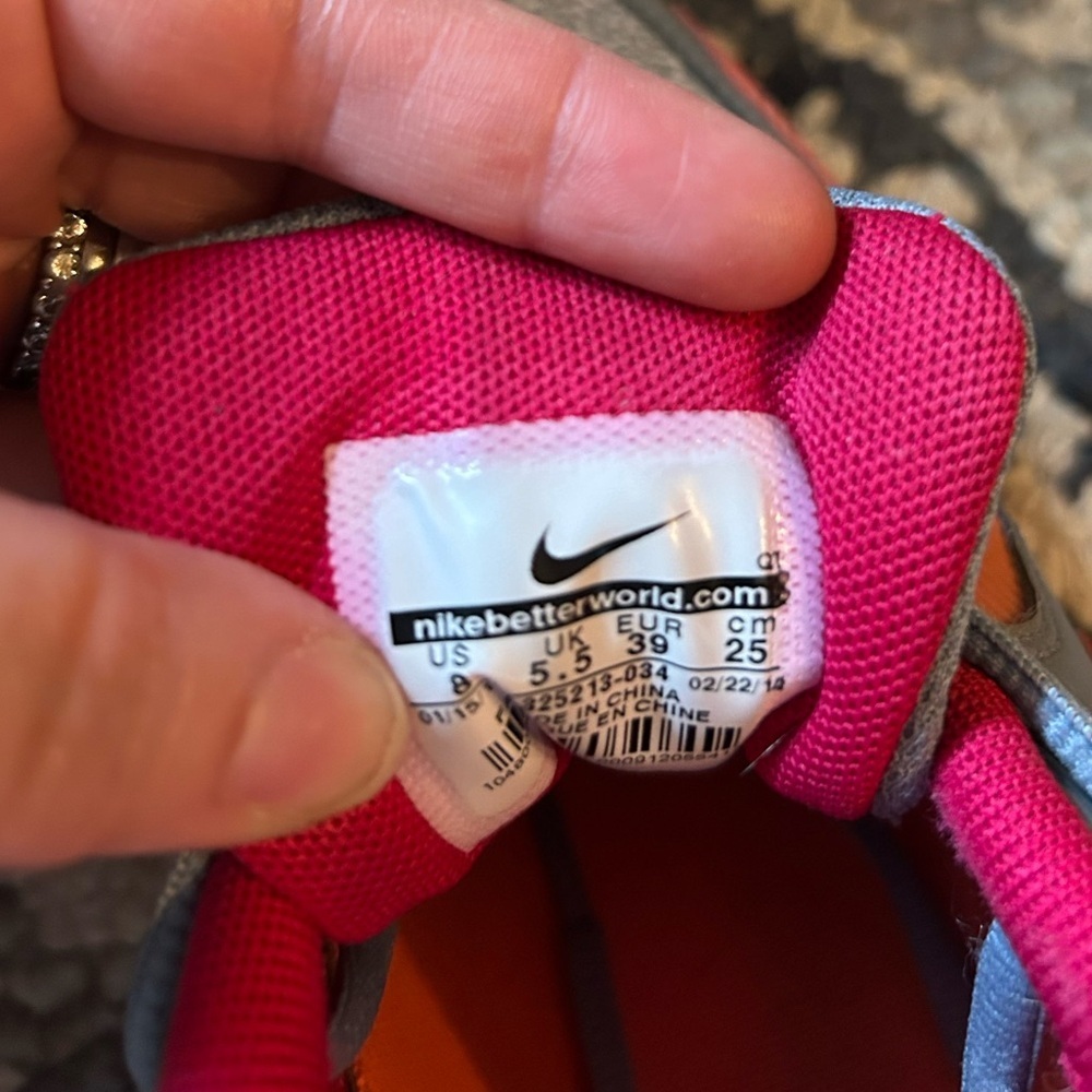 Nike Gray and Pink Athletic Sneakers - Picture 6 of 6